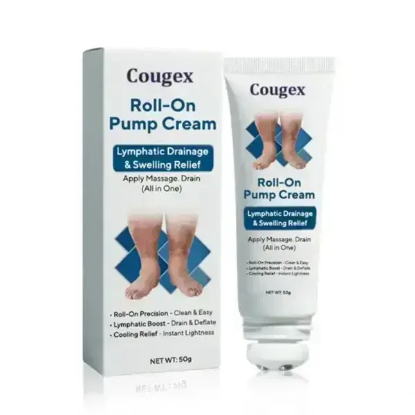 Cougex® Roll-On Pump Cream for Lymphatic Drainage & Swelling Relief